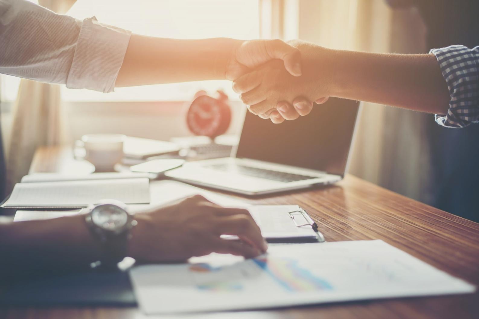 Professional business consultation setting